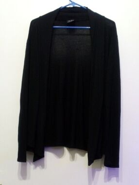Black Open-Front Women's Cardigan Sweater